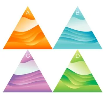 Abstract vector triangle banners set Illustrazione stock