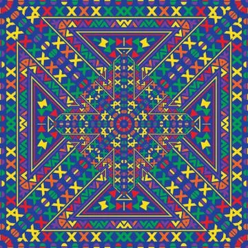 Abstract vector tribal ethnic background seamless pattern background Stock Illustration