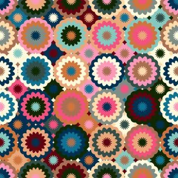 Abstract vector tribal ethnic background seamless pattern Stock Illustration