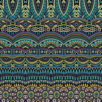Abstract vector tribal ethnic background pattern Stock Illustration