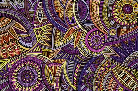 Abstract vector tribal ethnic background pattern イラスト素材