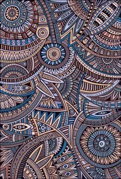 Abstract vector tribal ethnic background pattern Illustrazione stock