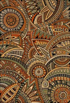 Abstract vector tribal ethnic background pattern Illustrazione stock