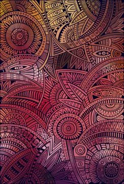 Abstract vector tribal ethnic background pattern 스톡 일러스트