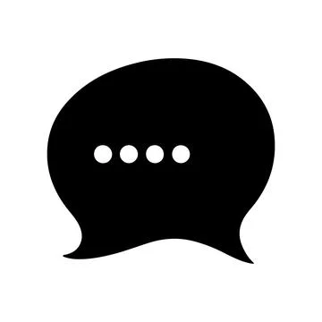 Abstract Vector Typing Bubble Icon or Logo Design Template Illustration