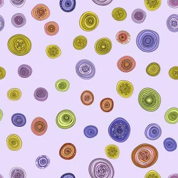 Abstract vector vintage colored circles seamless pattern イラスト素材