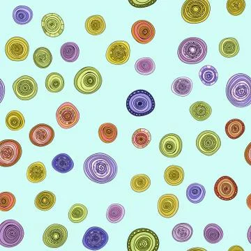 Abstract vector vintage colored circles seamless pattern イラスト素材