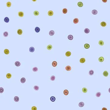 Abstract vector vintage colored circles seamless pattern イラスト素材