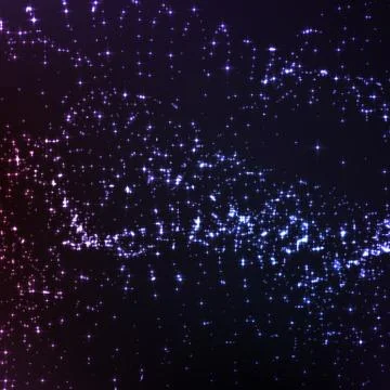 Abstract vector violet wave mesh background. Point cloud array. Chaotic light Stock Illustration