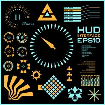 Abstract vector virtual graphic touch user interface HUD Ilustración de archivo