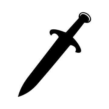 Abstract Vector Warrior Sword Icon or Logo Design Template Stock Illustration