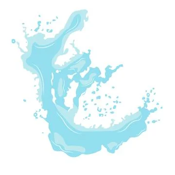 An abstract vector water splash on a white background Stock Illustration