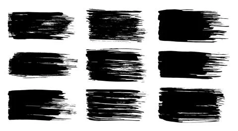 Abstract vector watercolor paint set. Isolated grunge elements for paper design Illustrazione stock