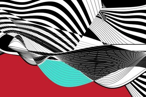 Abstract vector wave graphics Stock Illustration