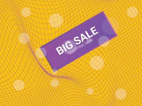 Abstract vector wave line futuristic style background Stock Illustration