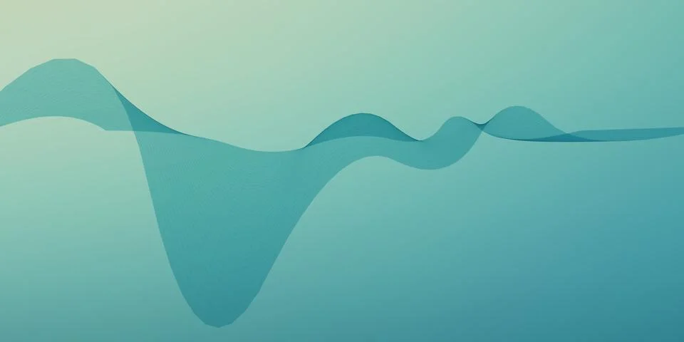 Abstract vector wave mesh background. Point cloud array. Chaotic light waves. Illustrazione stock