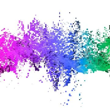 Abstract vector wave mesh background. Noisy point array. Futuristic style car Stock Illustration