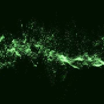 Abstract vector wave mesh background. Noisy point array. Futuristic style car Stock Illustration