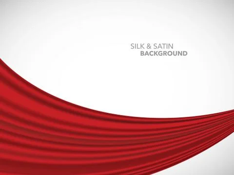Abstract vector wave silk satin fabric for grand opening ceremony Illustrazione stock