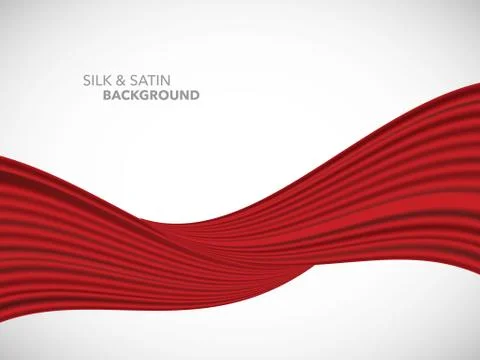 Abstract vector wave silk satin fabric for grand opening ceremony Stock-Illustration