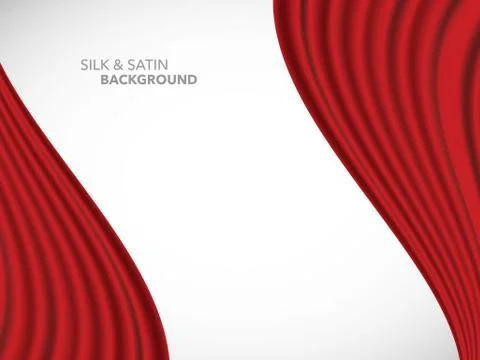 Abstract vector wave silk satin fabric for grand opening ceremony Stock Illustration