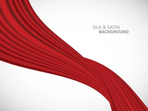 Abstract vector wave silk satin fabric for grand opening ceremony Stock Illustration