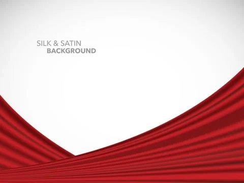 Abstract vector wave silk satin fabric for grand opening ceremony Stock Illustration