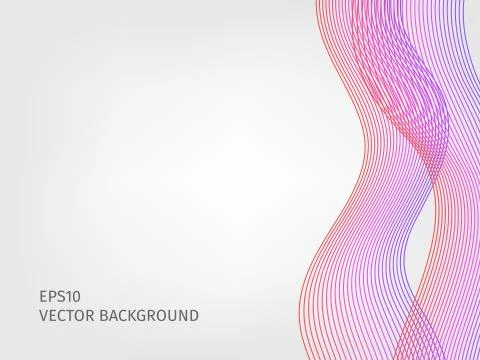 Abstract vector waved line background Stock Illustration