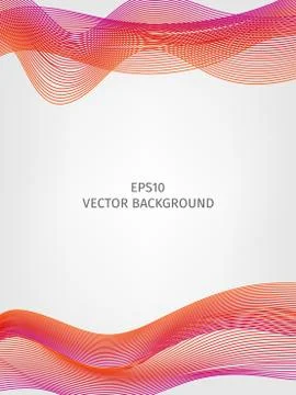 Abstract vector waved line background Stock Illustration