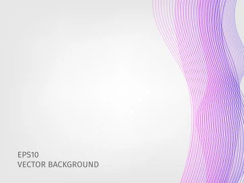 Abstract vector waved line background Stock Illustration