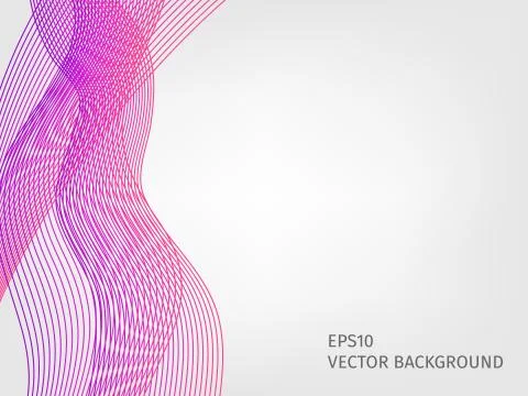 Abstract vector waved line background Stock Illustration
