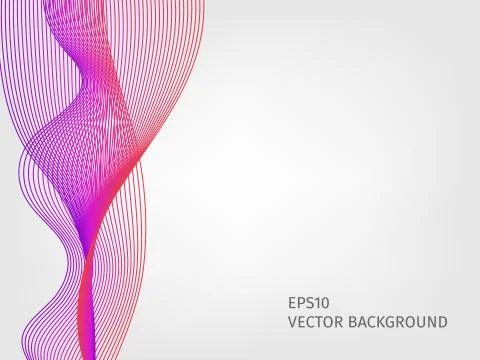 Abstract vector waved line background Illustrazione stock