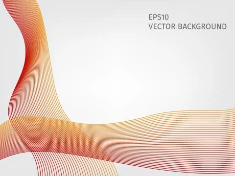 Abstract vector waved line background Stock Illustration