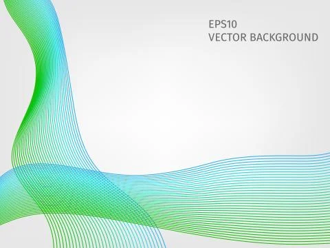 Abstract vector waved line background Stock Illustration