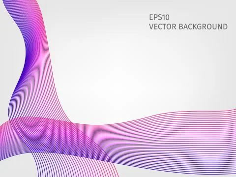 Abstract vector waved line background Illustrazione stock