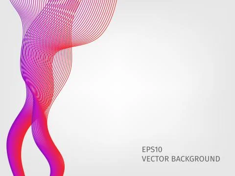 Abstract vector waved line background 스톡 일러스트