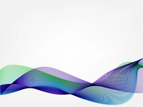 Abstract vector waved line background Stock Illustration