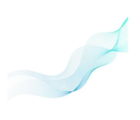 Abstract vector waves with colorful gradient line vector graphic design Stock Illustration