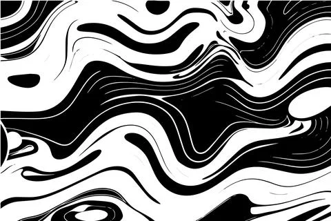 Abstract vector wavy seamless pattern. Trendy retro psychedelic background in Stock Illustration