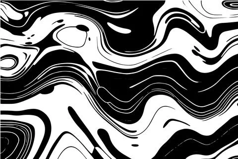 Abstract vector wavy seamless pattern. Trendy retro psychedelic background in イラスト素材