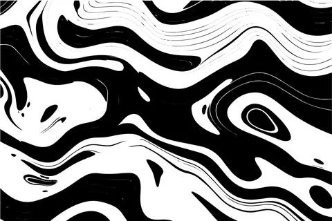 Abstract vector wavy seamless pattern. Trendy retro psychedelic background in Stock Illustration