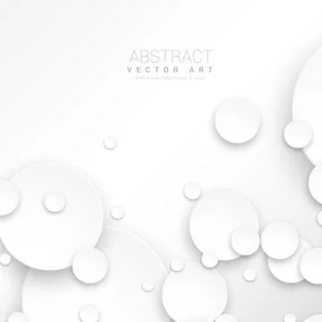 Abstract vector while circles background Stock Illustration