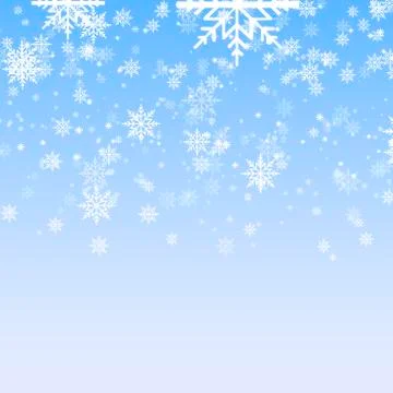 Abstract vector with white snowflakes on blue background. Vector. Stock Illustration