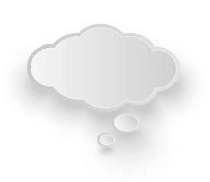 Abstract Vector White Speech Bubbles Set Stock Illustration
