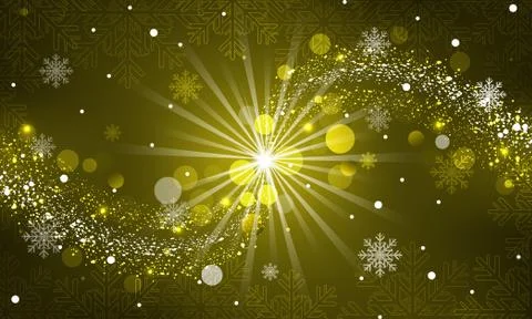 Abstract vector winter glowing background with snowflakes. Stock Illustration