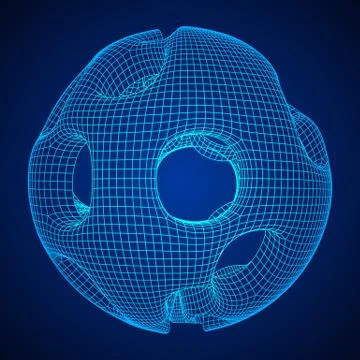 Abstract vector wireframe sphere Stock Illustration
