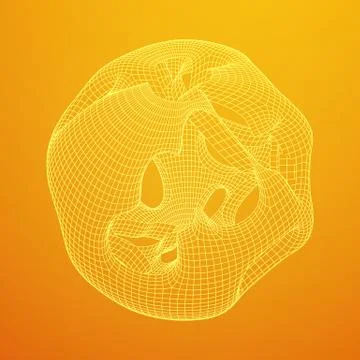 Abstract vector wireframe sphere Stock Illustration