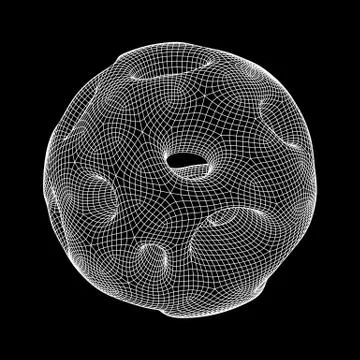 Abstract vector wireframe sphere Stock Illustration