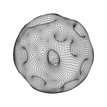 Abstract vector wireframe sphere Stock-Illustration