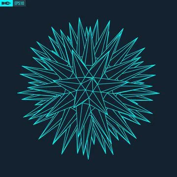 Abstract vector wireframe sphere with noise. Futuristic style card. Background Illustrazione stock